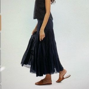 Hard Tail Rolldown 5 Tier Maxi Skirt
